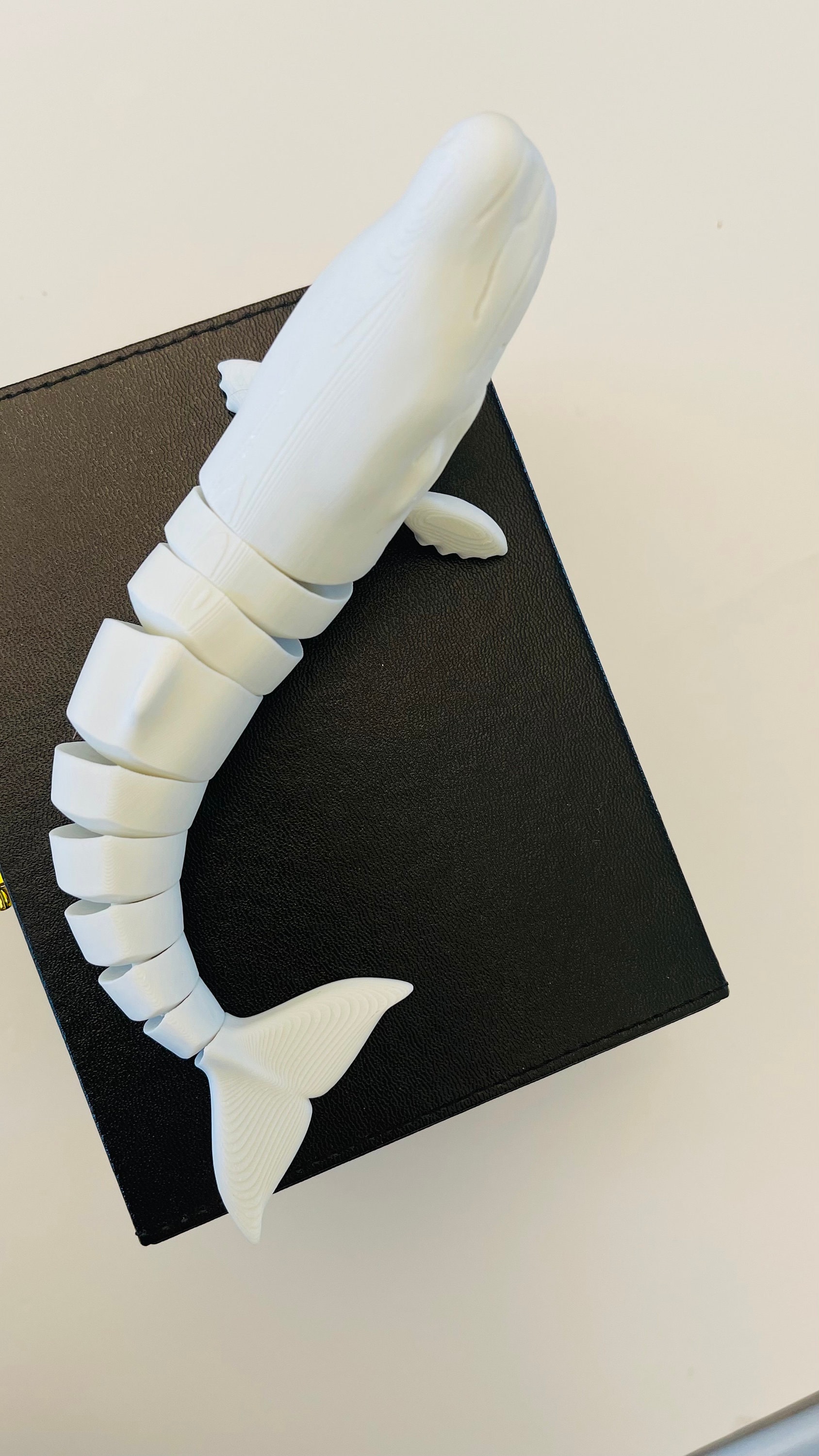 Moby Dick Flexible Toy, Fidget Toy, White Whale, Classic Sea
