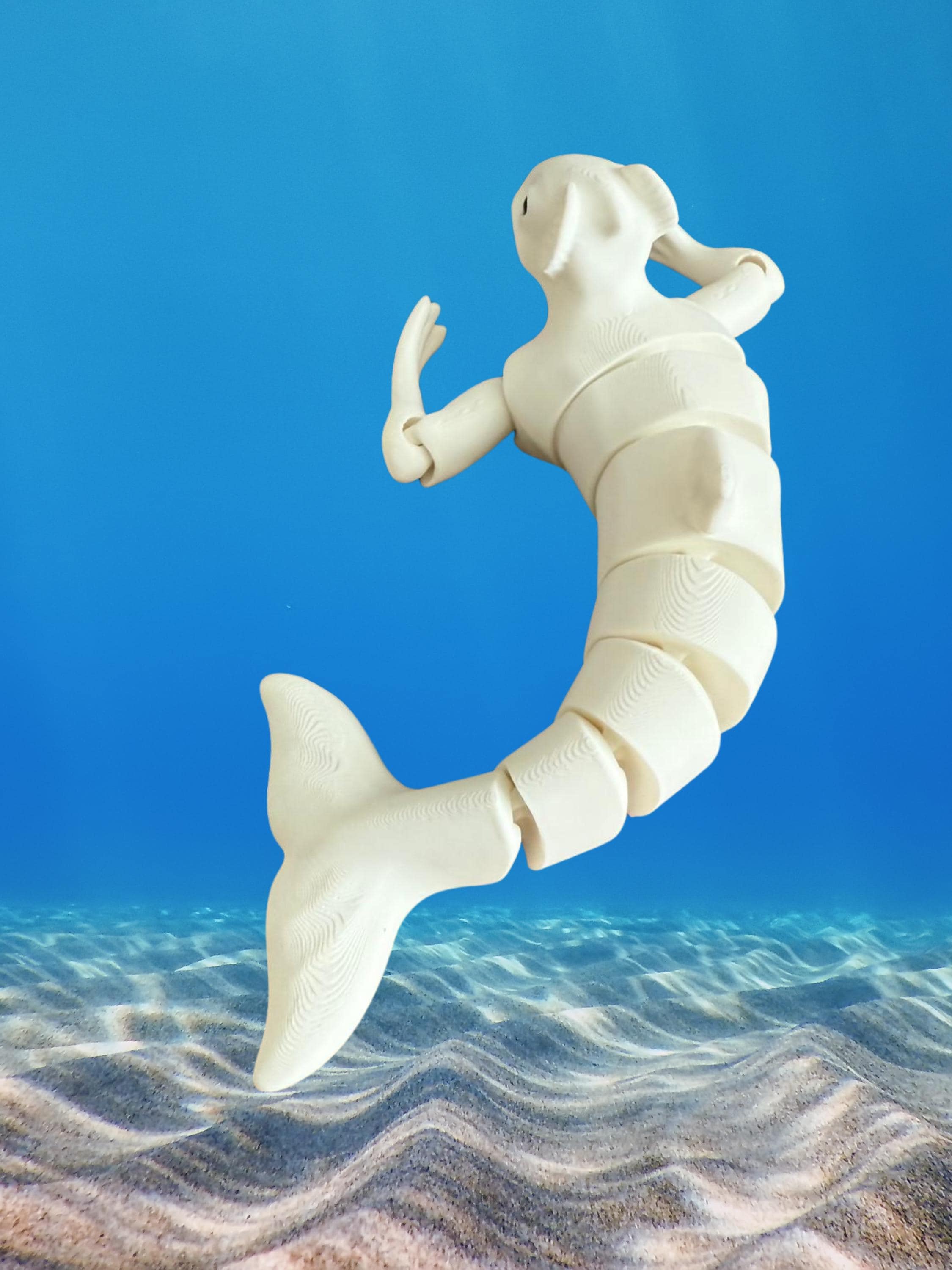 3D Printed Ningen Sea Cryptid Figure | Sea Monster - Etsy