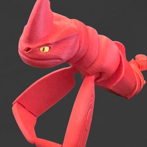 Red Bluster with yellow eyes and Brickleback Sea Beasts, Flexible Sea Monsters Fidget Toys image 6