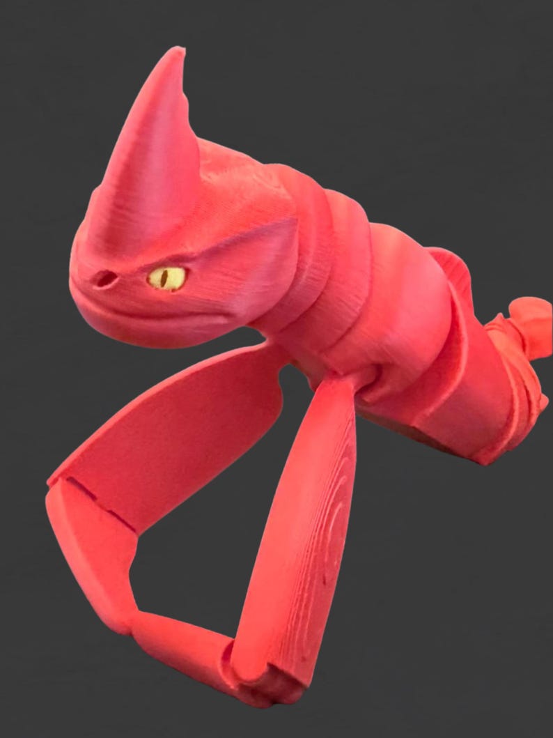 Red Bluster with yellow eyes and Brickleback Sea Beasts, Flexible Sea Monsters Fidget Toys image 6