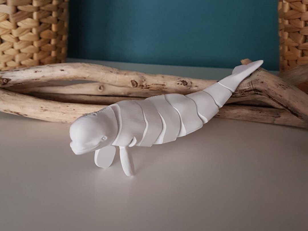Fun and Flexible Beluga Whale Toy - Etsy