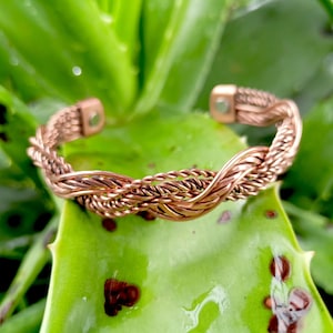 Handcrafted Full Copper Wire Braided Magnetic Bracelet