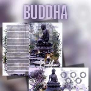 Buddha Garten, Zweier-klappkarte, Rubbeln, Fasching, Tombola, Challenge, A6 Binder