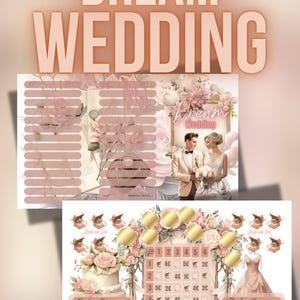 Dream Wedding / Challenge / Hochzeit / Bingo / Tombola / Klappkarte