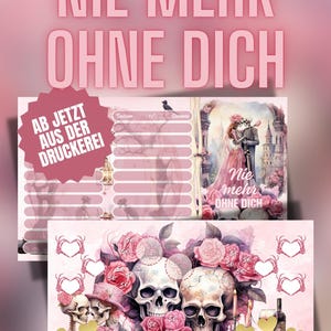 Dreier Klappkarte | Liebe bis in Tot | zum Rubbeln | Tombola | Abstreichen |Sparchallenge | Umschlagmethode | für den A6 Binder |