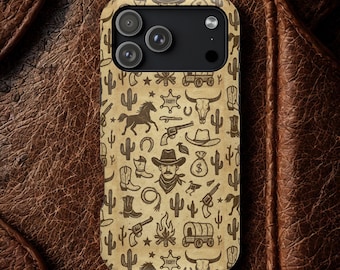 Western iPhone Case | Rustic Cowboy Cowgirl Pattern