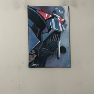 Dark Trooper Star Wars character 12in x 18in Acrylic Painting On Canvas Chris Cargill | Wall Decor | Pop Art | Gift