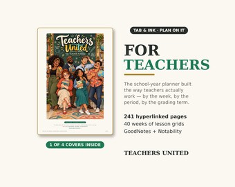 Teacher Planner FOR TEACHERS — Daylight Edition — Hyperlinked Lesson Planner for GoodNotes and Notability, Stickers Included