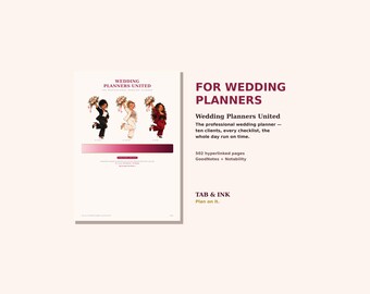 Digital Planner FOR WEDDING PLANNERS — The Everything Bundle — Hyperlinked Planner for GoodNotes and Notability, Ten Clients