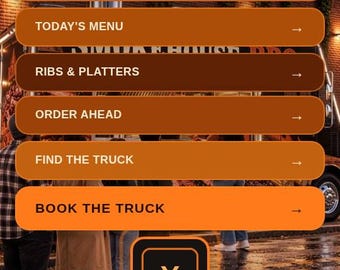 Link in Bio Template with Live Video Background for BBQ Truck & Soul Food: SOULFUL SMOKE Animated Page