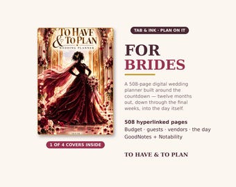 Wedding Planner for Brides | Daylight Edition, Budget Tracker, Guest List & Vendor Pages, GoodNotes