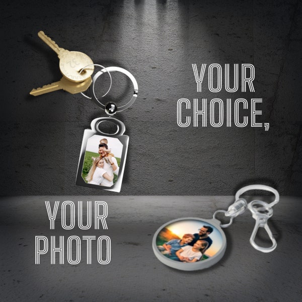 Personalized Keyring, Photo Keyring, Custom Photo, Photo Keychain, Customized Gift, Father's Day Gift, Mother's Day Gift, Birthday Gift