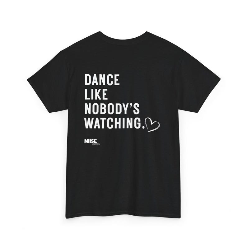 Dansfestivaltröja - Dansa som om ingen tittar på - Bakgrundstryck - Elektronisk musik-tröja - Unisex, 100 % bomull, S - 2 XL bild 13