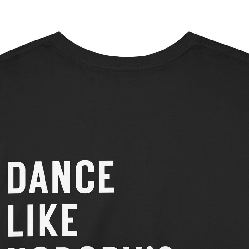 Dansfestivaltröja - Dansa som om ingen tittar på - Bakgrundstryck - Elektronisk musik-tröja - Unisex, 100 % bomull, S - 2 XL bild 14