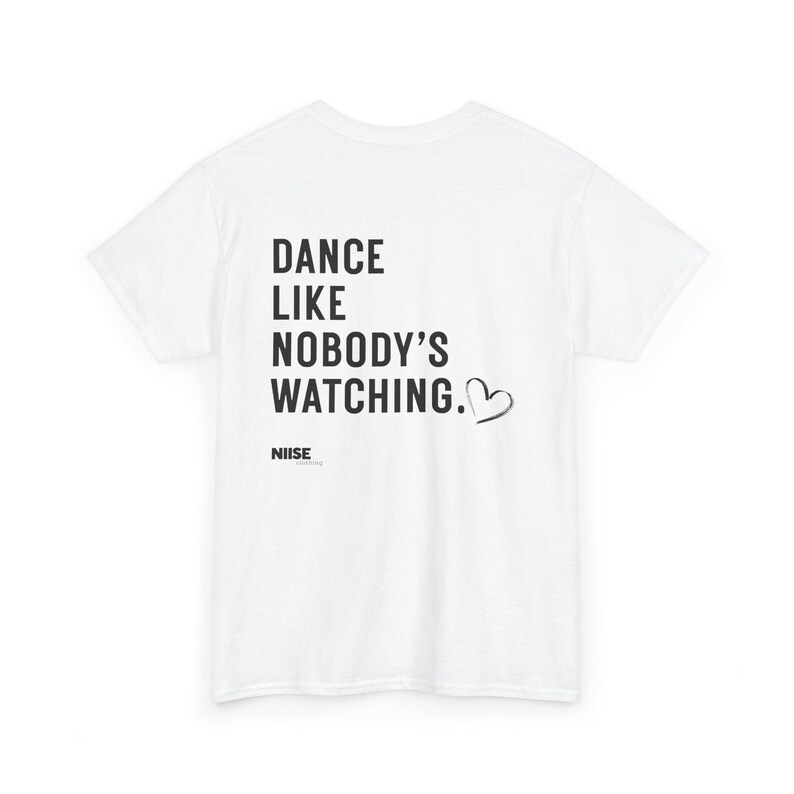 Dansfestivaltröja - Dansa som om ingen tittar på - Bakgrundstryck - Elektronisk musik-tröja - Unisex, 100 % bomull, S - 2 XL bild 9