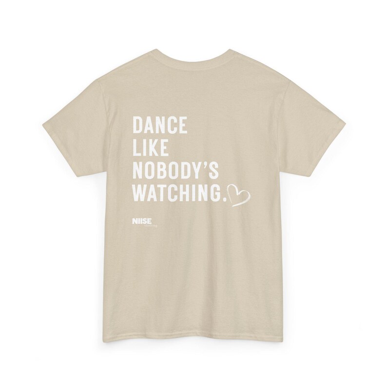 Dansfestivaltröja - Dansa som om ingen tittar på - Bakgrundstryck - Elektronisk musik-tröja - Unisex, 100 % bomull, S - 2 XL bild 16