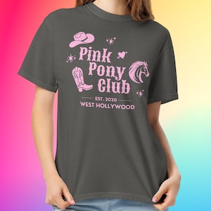 Pink Pony Club Comfort Colors T-Shirt, Midwest Princess Tour, Sapphic Lesbian Pride Music Shirt, Keep On Dancing, WLW Pride Music Tee