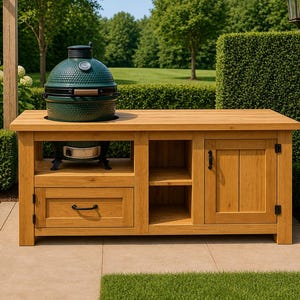 Piano per tavolo da barbecue per Big Green Egg (PDF), piano fai-da-te per Kamado Joe