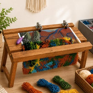 DIY Latch Hook Console Table Plans – Farmhouse Entry Table (PDF)