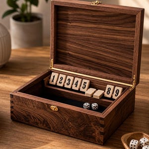 Wooden Shut the Box Dice Game – Math Learning Toy (PDF Plan)