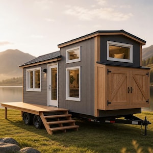 8x24 Tiny House On Wheel Plan, DIY Cabin House Plans PDF