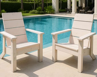 Modern Adirondack Chair Plan – 2x4 DIY Outdoor Chair PDF