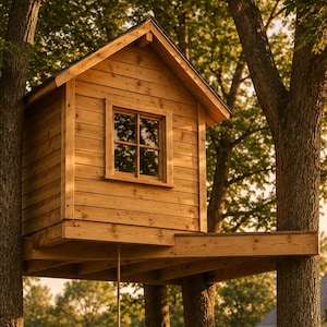 Treehouse Plans PDF, Modern Kids Playhouse (Instant Download)