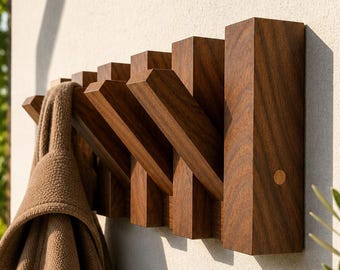Modern Piano Key Coat Rack – Rustic Farmhouse Wall Decor (PDF Plan)
