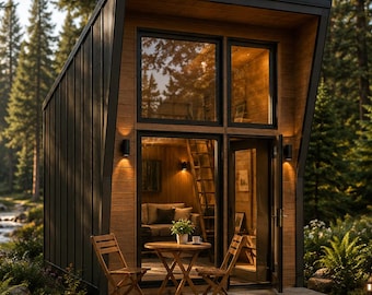 16x12 Tiny House Cabin Plans, Small House Design (Digital Download)