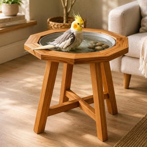DIY Freestanding Wooden Birdbath Plan – Outdoor Garden Decor PDF (Instant Download)