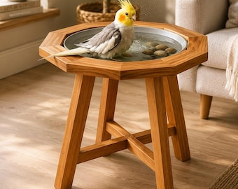 DIY Freestanding Wooden Birdbath Plan – Outdoor Garden Decor PDF (Instant Download)