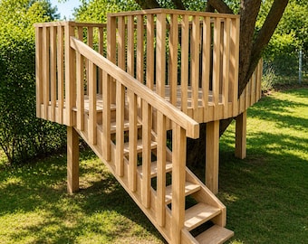 DIY Treehouse Playset Plan – Outdoor Climbing PDF