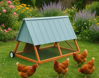 DIY Mobile A-Frame Chicken Coop Plans – Portable Chicken Tractor PDF