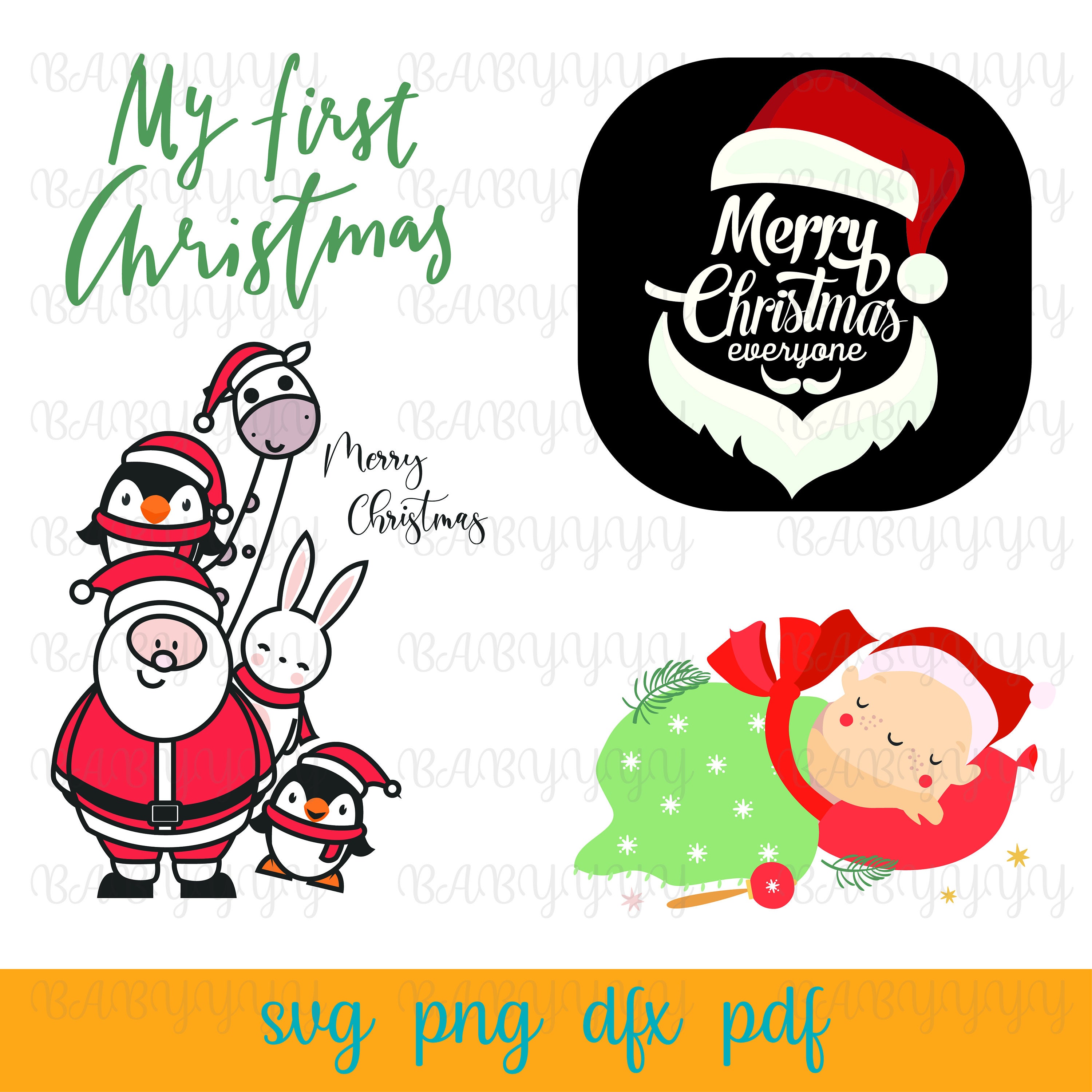 Baby's First Christmas 2025 Svg Png Bundle My First Etsy