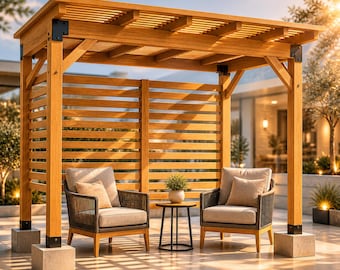 14x14 Pergola Plan PDF, DIY Wood Shade Plans, Instant Download