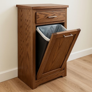 Plan d'armoire à poubelle inclinable - Poubelle cachée à faire soi-même (PDF)