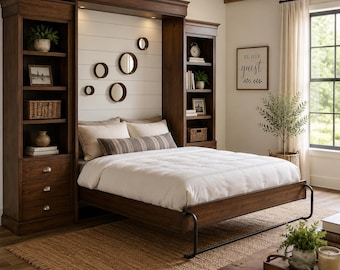 Queen Size Murphy Bed Plan PDF,  DIY Woodworking Plans