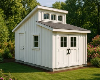 12x20 Garden Shed Plans PDF,  Modern Cabin Plan Plan Digital Download