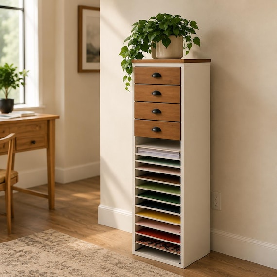 DIY Desk Paper Organizer – A4 File Storage PDF Plan