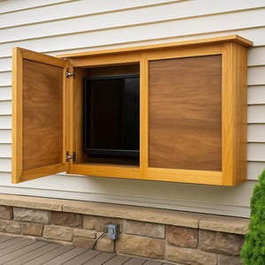 TV-Schrank Plan mit Flügeltüren – DIY Holz Media Media Konsole PDF