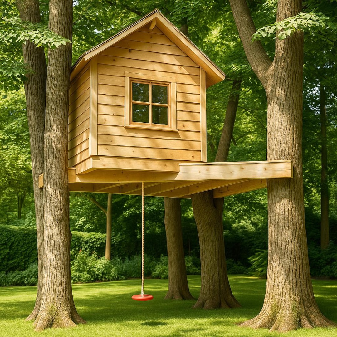 Treehouse Plans PDF, Modern Kids Playhouse (instant Download) - Etsy