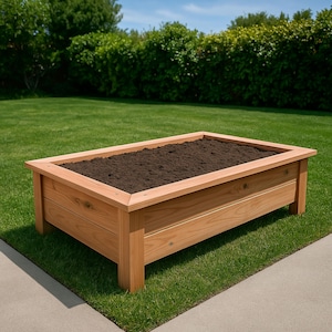 DIY-Hochbeet-Plan, PDF, Holzbeet für Gemüse oder Blumen, Outdoor-Gartenbauprojekt, digitaler Download-Leitfaden