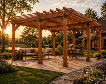 17x25 Pergola Plan PDF With Material List & Step-by-Step Guide