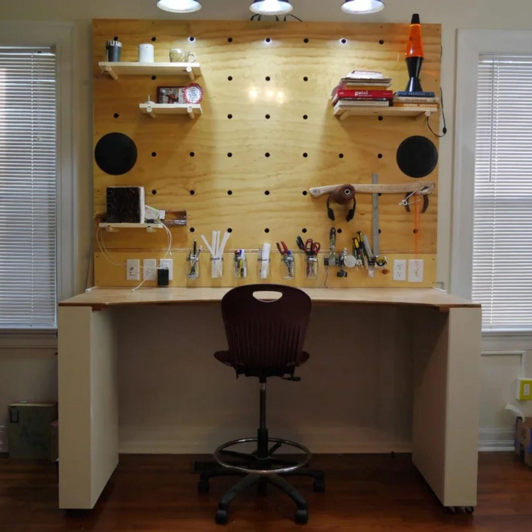 DIY Transforming Workbench Shelf Plans – Convertible Table/shelf Build ...