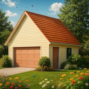 24x24 DIY Garage Plan PDF, 2 Car Garage Blueprint, Workshop Shed Building Plan, Instant Download, Easy Build PDF, Garage Design Drawing