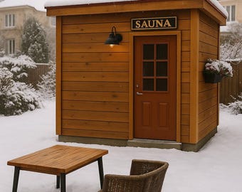 DIY Outdoor Sauna Plan, Wood Sauna Building Guide Digital Download