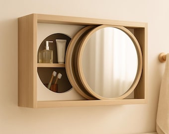 DIY Rolling Mirror Cabinet Plan – Modern Bathroom Organizer (PDF Download)