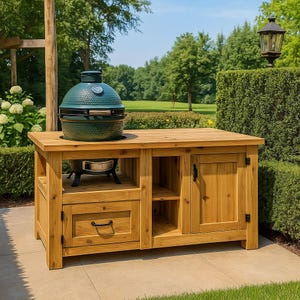 Grill Table for Big Green Egg Plan PDF, DIY Kamado Joe Plan