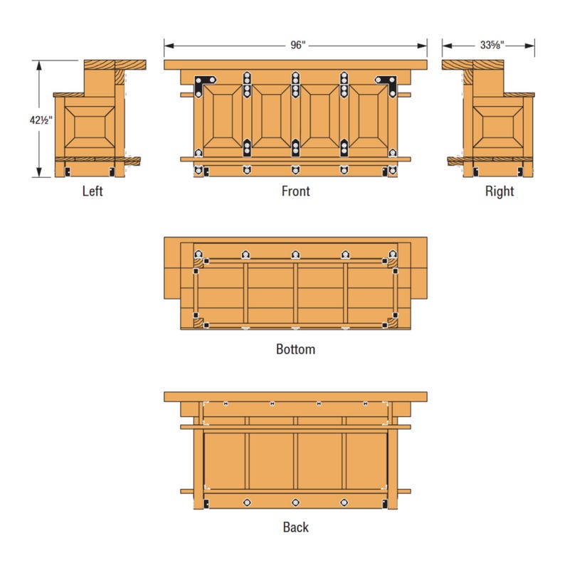 DIY Outdoor Bar Plans PDF – Rustic Wooden Patio Bar With Stools - Etsy