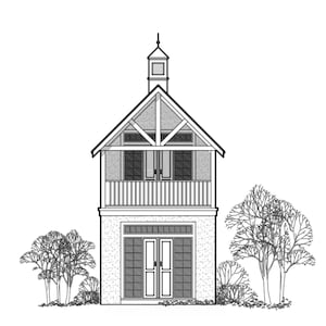 2 Story Tiny House Plan PDF – Guest Cottage Building Blueprint